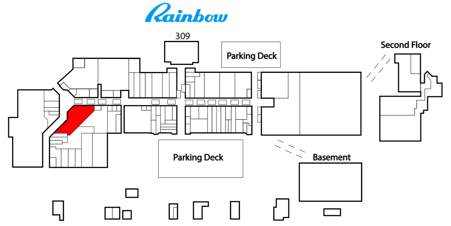 Rainbow storefront